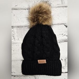 3/$30 Kéviji Premium Women’s Winter Knitted Beanie Hat with Faux Fur Pom